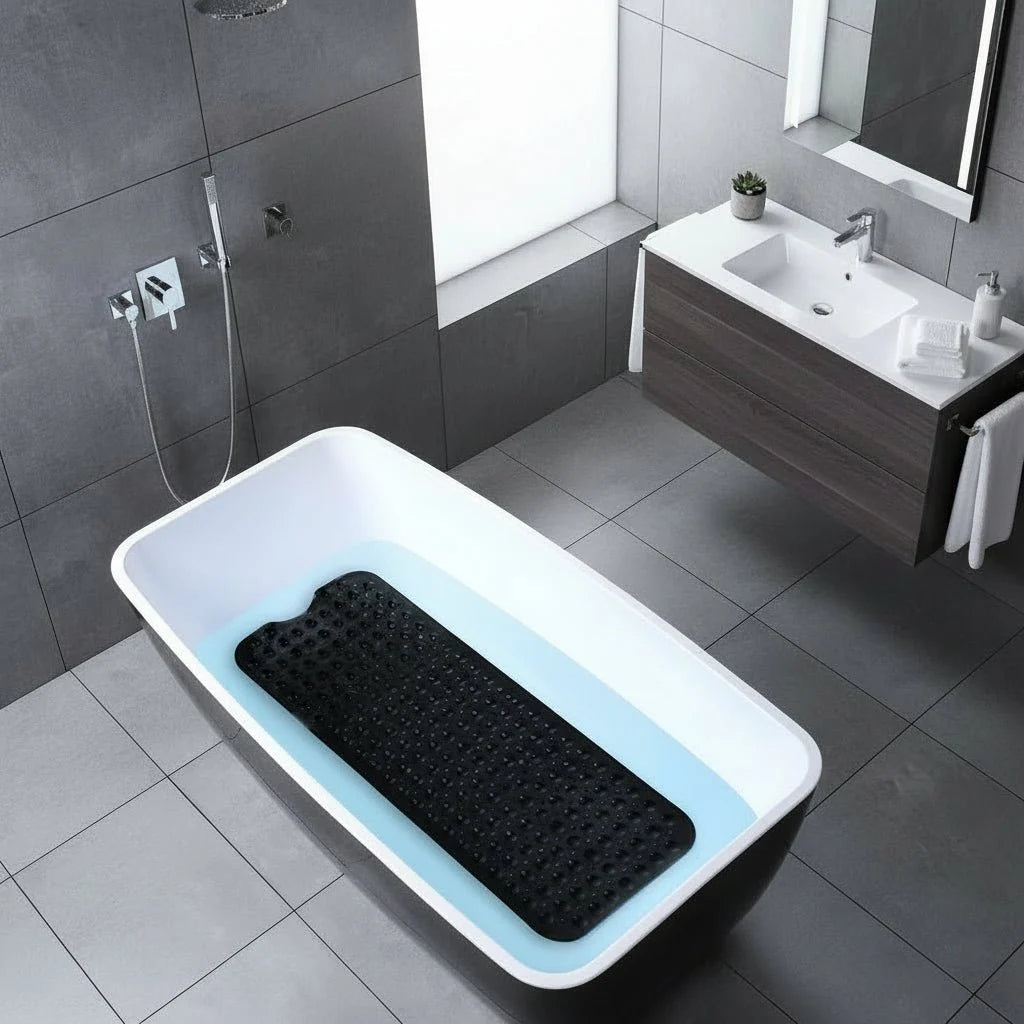 Bathtub Mat Non-Slip Suction Grip Quick-Drain Design