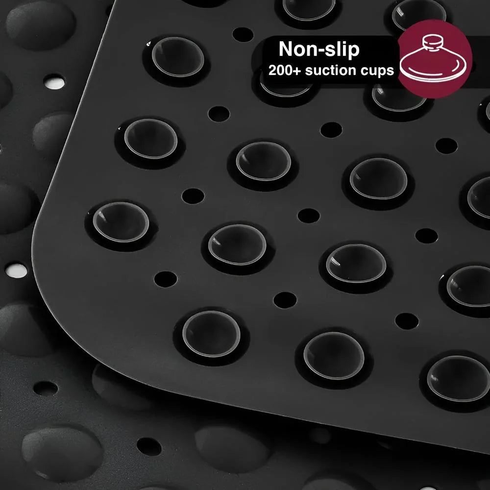 Bathtub Mat Non-Slip Suction Grip Quick-Drain Design