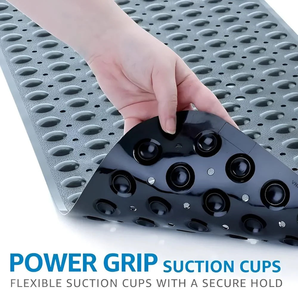 Bathtub Mat Non-Slip Suction Grip Quick-Drain Design