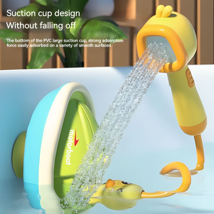 Bathtub Toy Battery-Powered Shower Head & Spraying Ducks