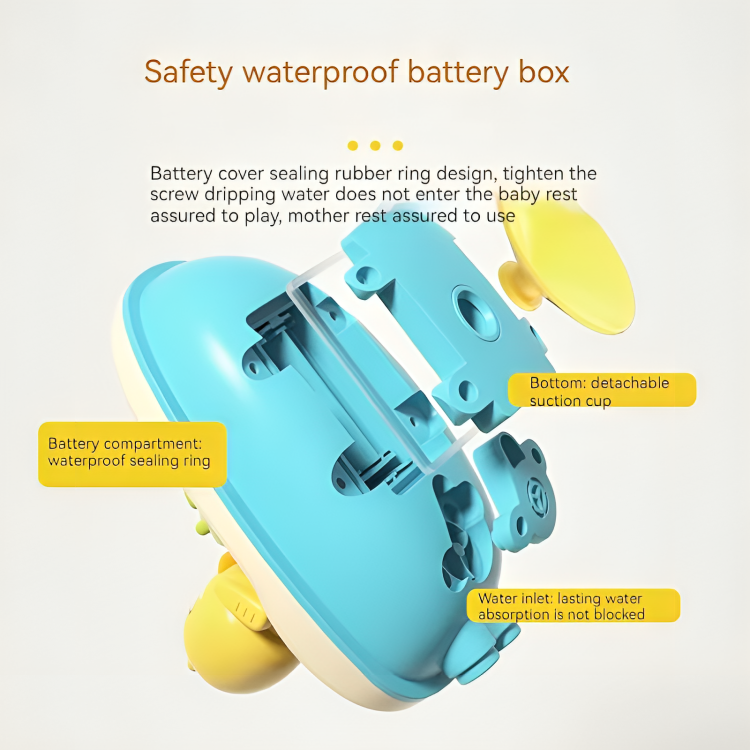 Bathtub Toy Battery-Powered Shower Head & Spraying Ducks