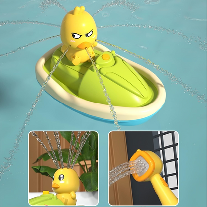 Bathtub Toy Battery-Powered Shower Head & Spraying Ducks
