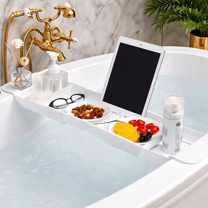 Bathtub Tray Extendable Foldable Non-Slip Surface