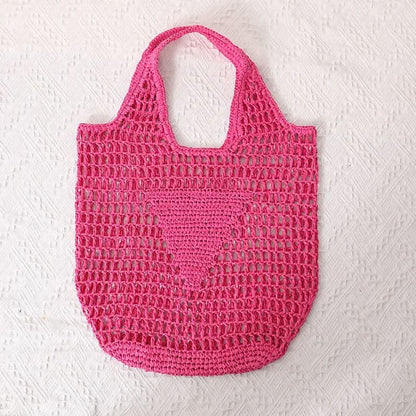 Beach Bag Crocheted Lightweight Spacious Interior