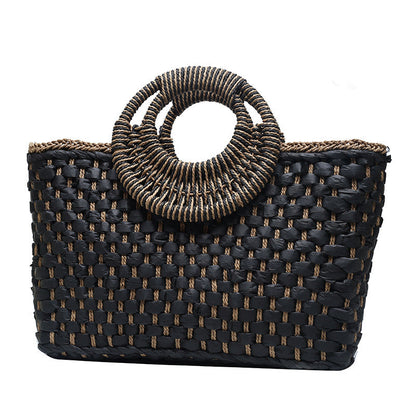 Beach Bag Woven Round Handles Sand & Saltwater Resistant