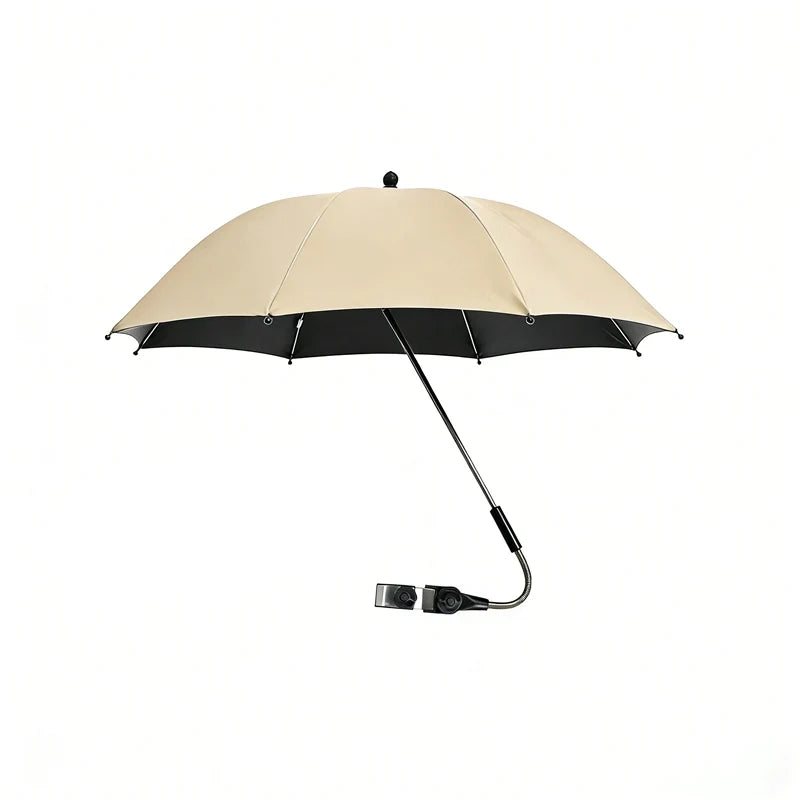 Beach Chair Umbrella 360° Swivel Clamp-On UV-Resistant Fabric