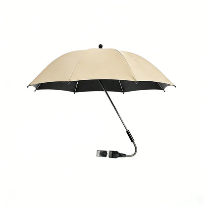 Beach Chair Umbrella 360° Swivel Clamp-On UV-Resistant Fabric