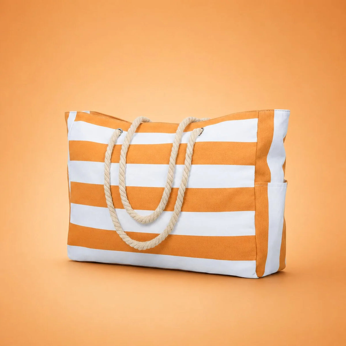 Beach Tote Bag Water-Resistant Zip Top & Multiple Pockets