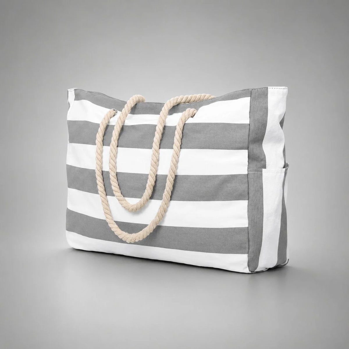 Beach Tote Bag Water-Resistant Zip Top & Multiple Pockets