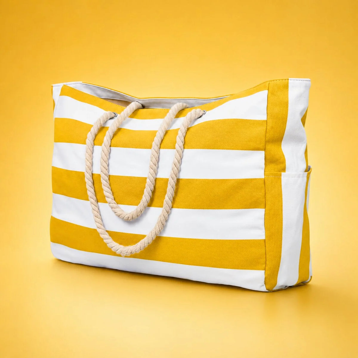 Beach Tote Bag Water-Resistant Zip Top & Multiple Pockets