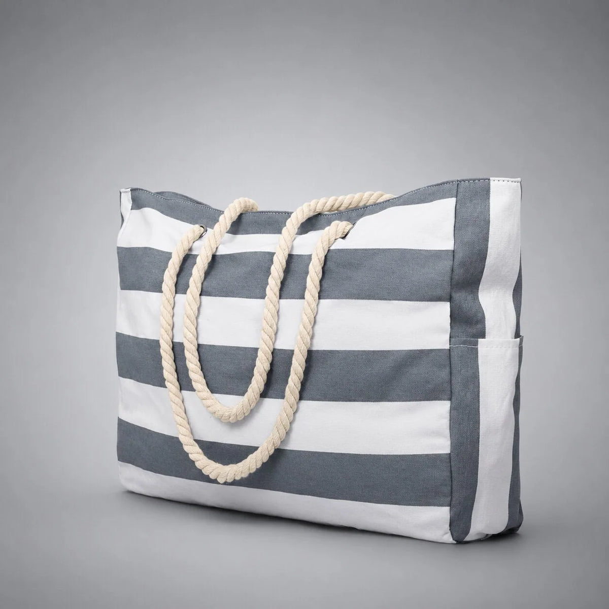 Beach Tote Bag Water-Resistant Zip Top & Multiple Pockets