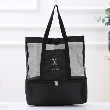 Beach Tote Insulated Cooler Nylon Mesh