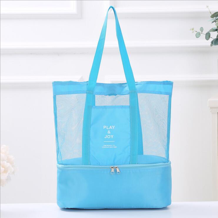 Beach Tote Insulated Cooler Nylon Mesh