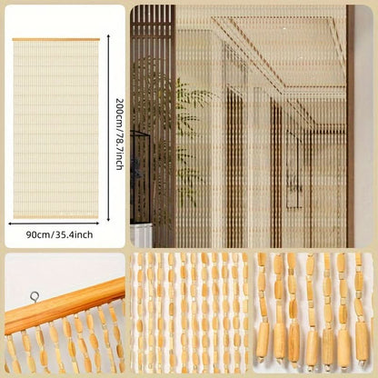 Beaded Curtain Bamboo-Like Beads Lightweight Hanging Cord