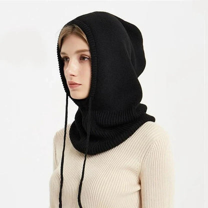 Beanie Cashmere Blend Knit Adjustable Drawstring Fit