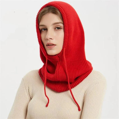 Beanie Cashmere Blend Knit Adjustable Drawstring Fit