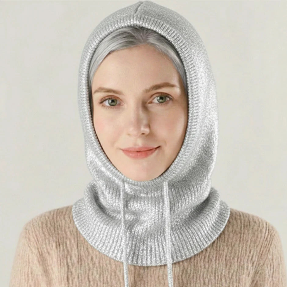 Beanie Cashmere Blend Knit Adjustable Drawstring Fit