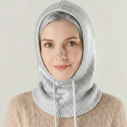 Beanie Cashmere Blend Knit Adjustable Drawstring Fit