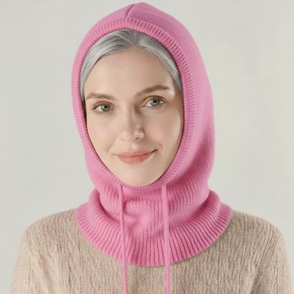 Beanie Cashmere Blend Knit Adjustable Drawstring Fit