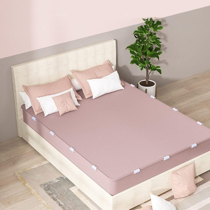 Bed Sheet Clips No-Hole Double-Lock Protects Delicate Fabrics