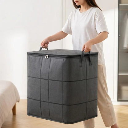 Bedding Storage Bag Double Zipper Foldable Design
