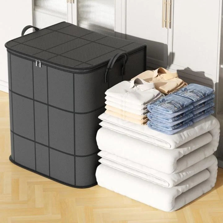 Bedding Storage Bag Double Zipper Foldable Design