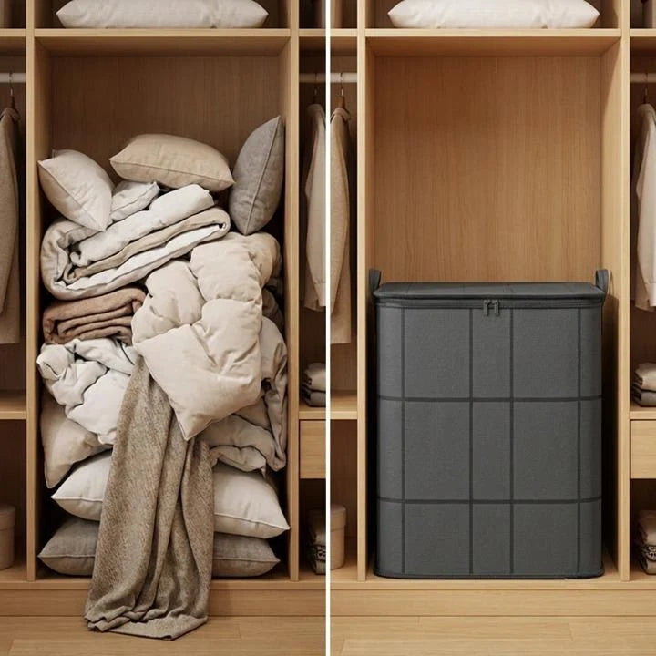Bedding Storage Bag Double Zipper Foldable Design