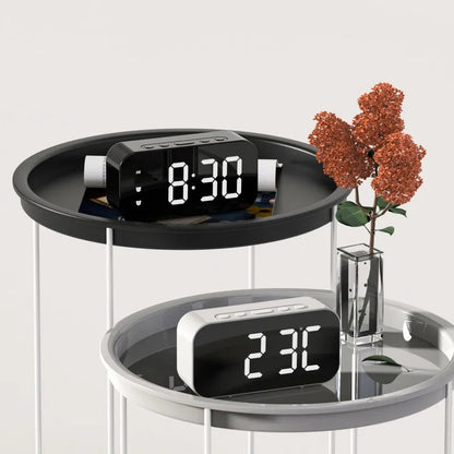 Bedside Alarm Clock Dual Alarms Voice Control & Temp Display