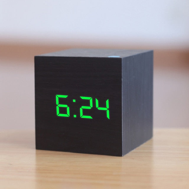 Bedside Alarm Clock LED Time Date Temperature