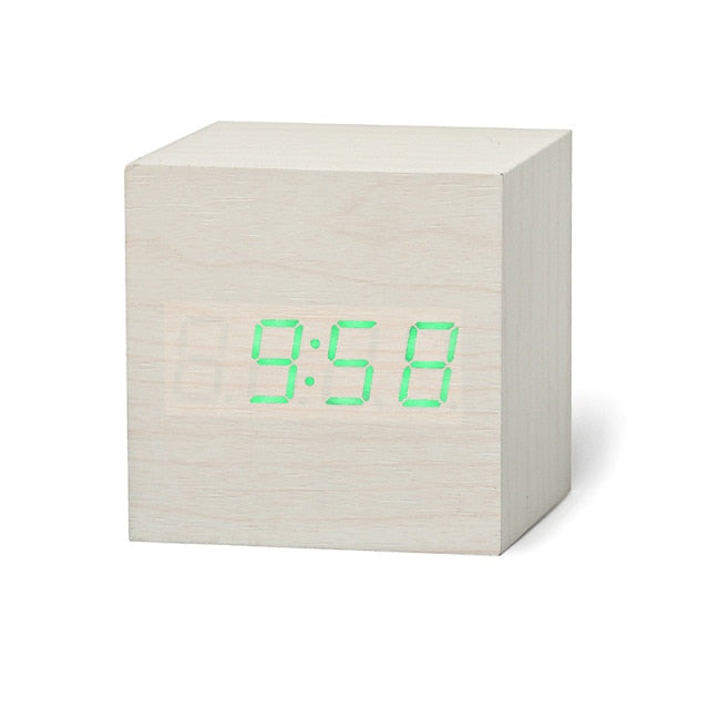 Bedside Alarm Clock LED Time Date Temperature