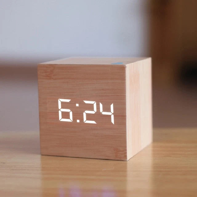 Bedside Alarm Clock LED Time Date Temperature