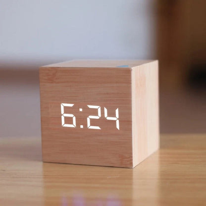 Bedside Alarm Clock LED Time Date Temperature