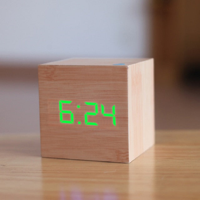 Bedside Alarm Clock LED Time Date Temperature