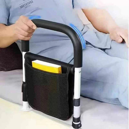 Bedside Assist Rail Reinforced Steel Padded Grip Tool-Free Setup