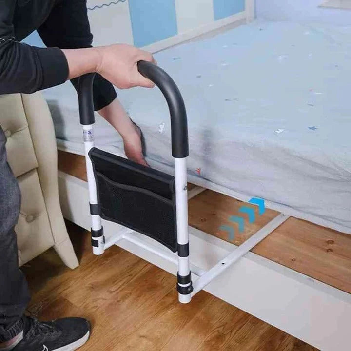 Bedside Assist Rail Reinforced Steel Padded Grip Tool-Free Setup