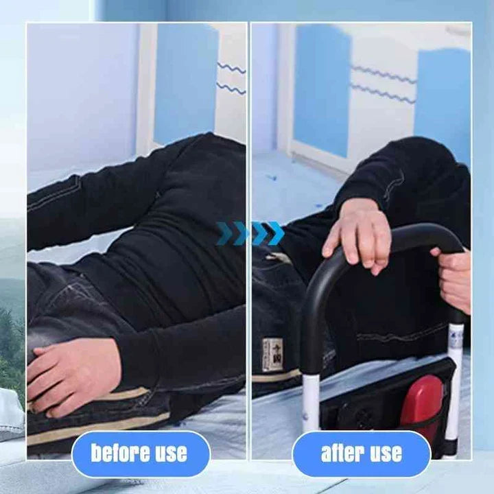 Bedside Assist Rail Reinforced Steel Padded Grip Tool-Free Setup