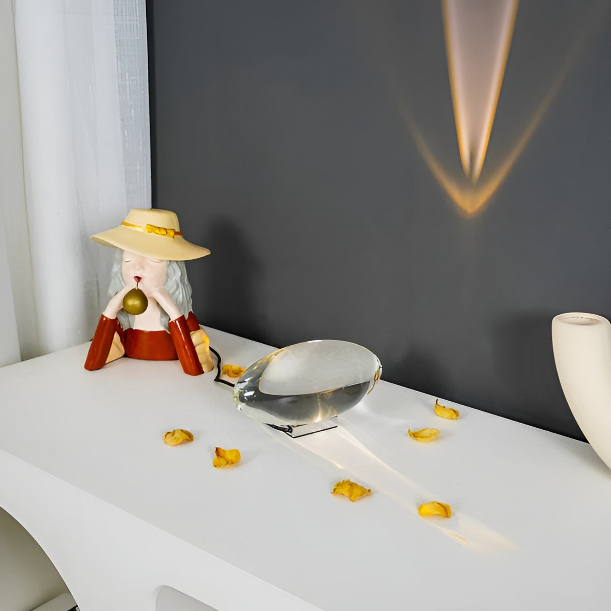 Bedside Lamp Adjustable Warm Light Chrome Base