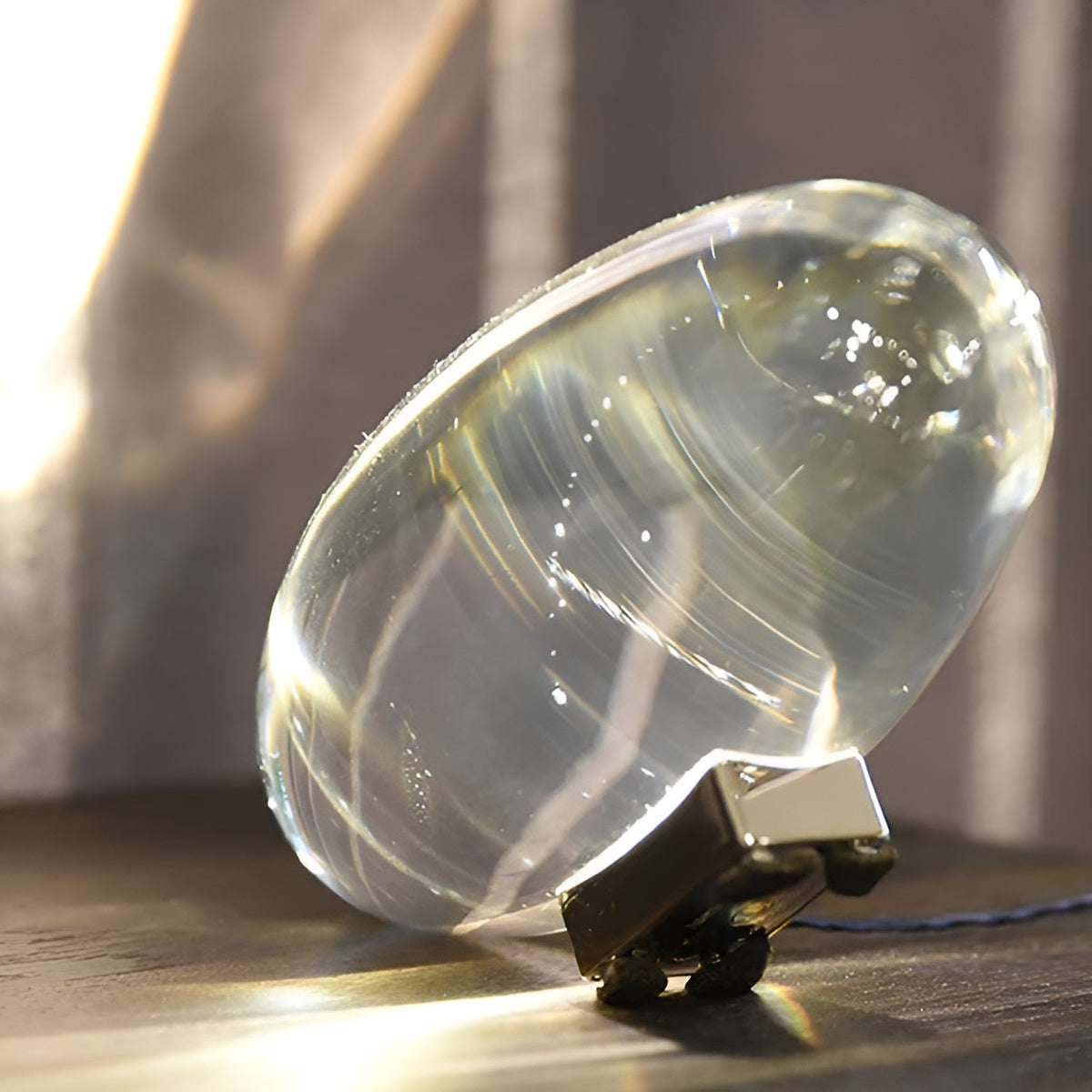 Bedside Lamp Adjustable Warm Light Chrome Base