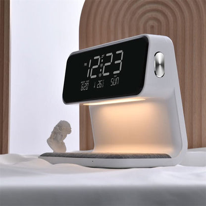 Bedside Lamp Dimmable Touch LED Wireless Charging Alarm