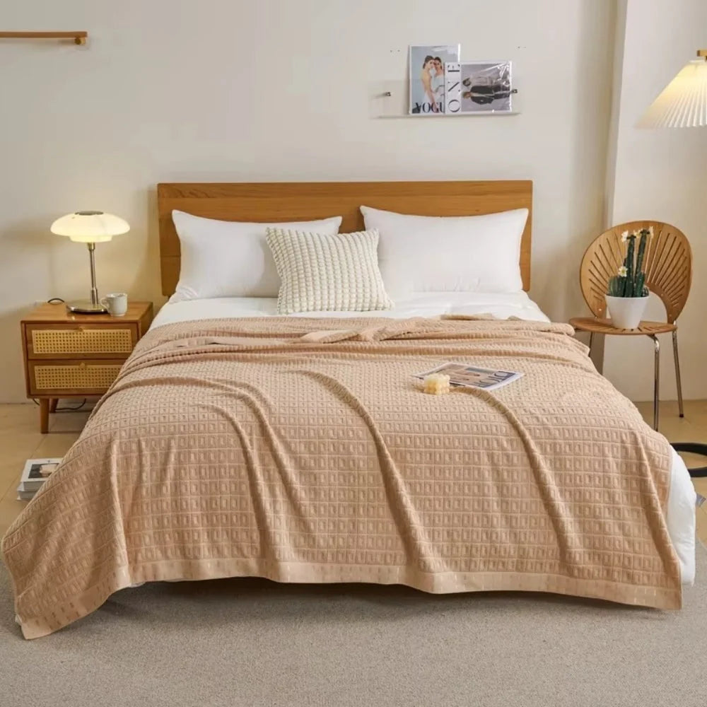 Bedspread Waffle Cotton Lightweight Breathable