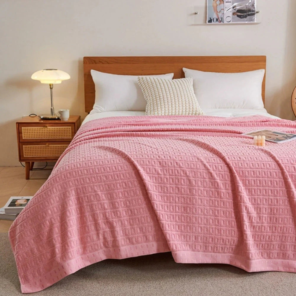 Bedspread Waffle Cotton Lightweight Breathable