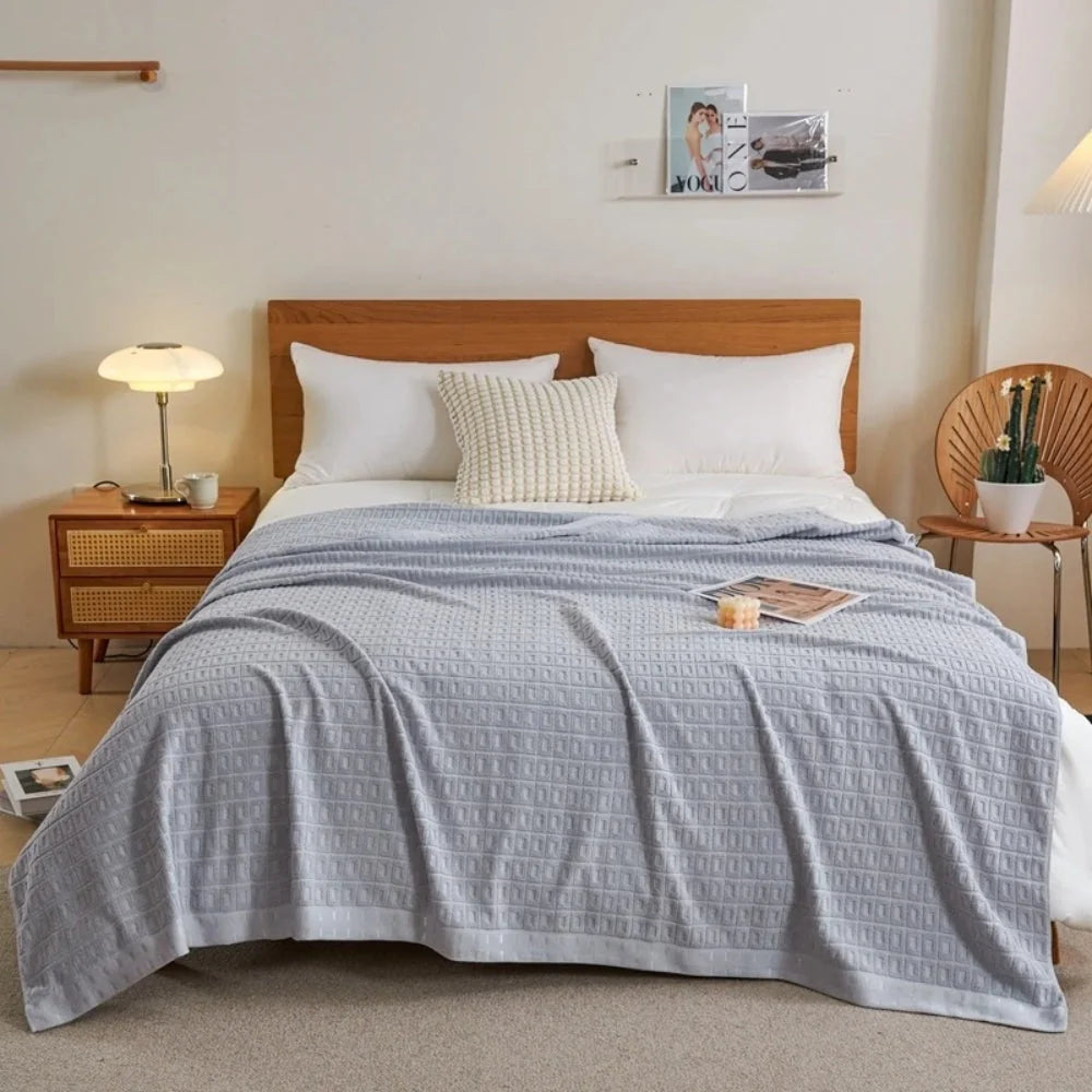 Bedspread Waffle Cotton Lightweight Breathable