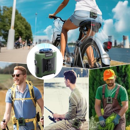 Belt Fan Clip-On USB Rechargeable 12-Hour Run Time