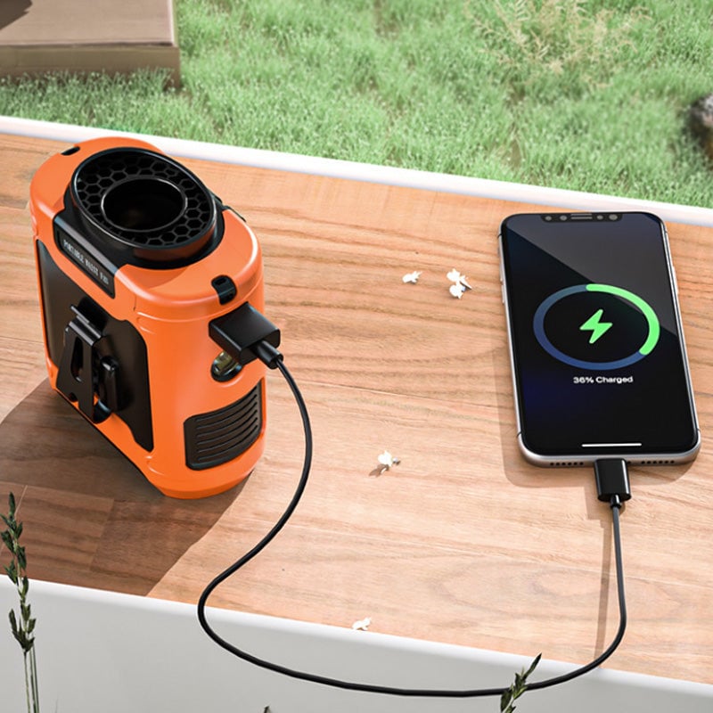 Belt Fan Clip-On USB Rechargeable 12-Hour Run Time