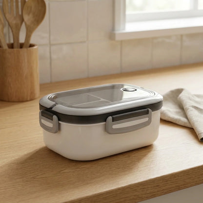 Bento Lunchbox Two-Tier Stackable With Fork & Spoon Included