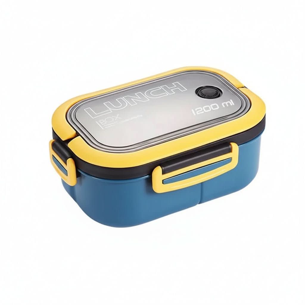 Bento Lunchbox Two-Tier Stackable With Fork & Spoon Included