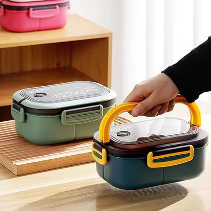 Bento Lunchbox Two-Tier Stackable With Fork & Spoon Included
