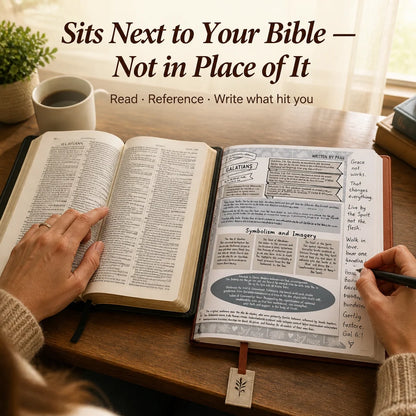 Bible Study Guide Illustrated 66-Book Faux Leather Hardcover