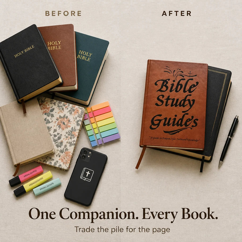 Bible Study Guide Illustrated 66-Book Faux Leather Hardcover