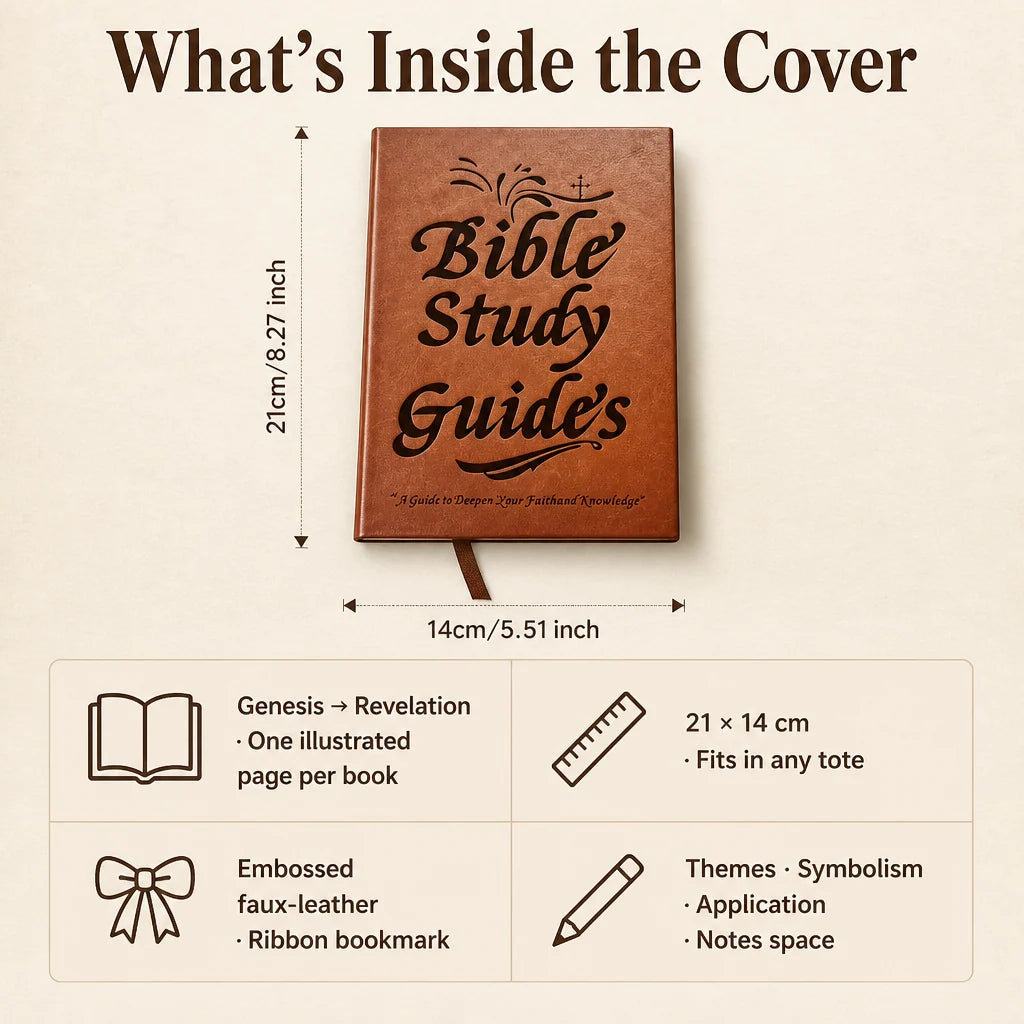 Bible Study Guide Illustrated 66-Book Faux Leather Hardcover